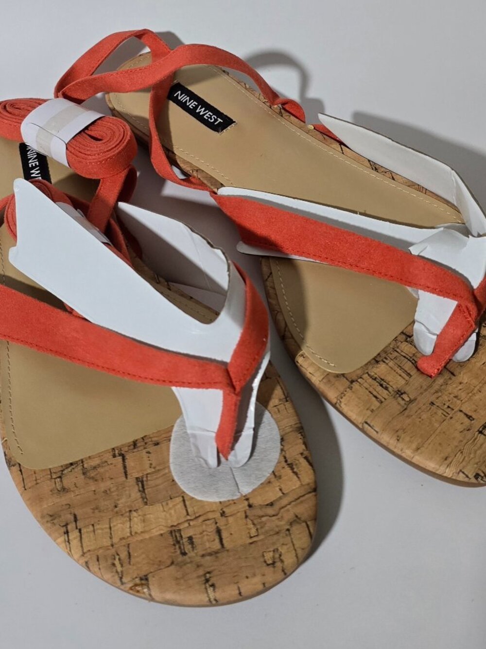 Size 11  Orange Strap Up Sandal (New) Nine West